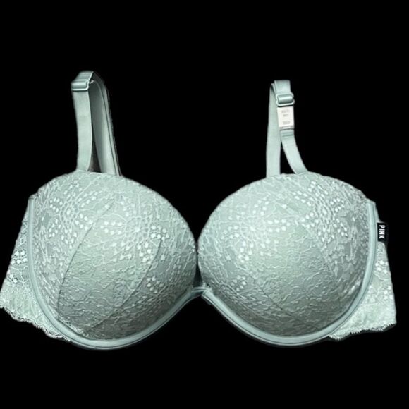 Victoria’s Secret Pink Date Plunge Push up Padded Multi-way bra Sage New - Picture 1 of 3
